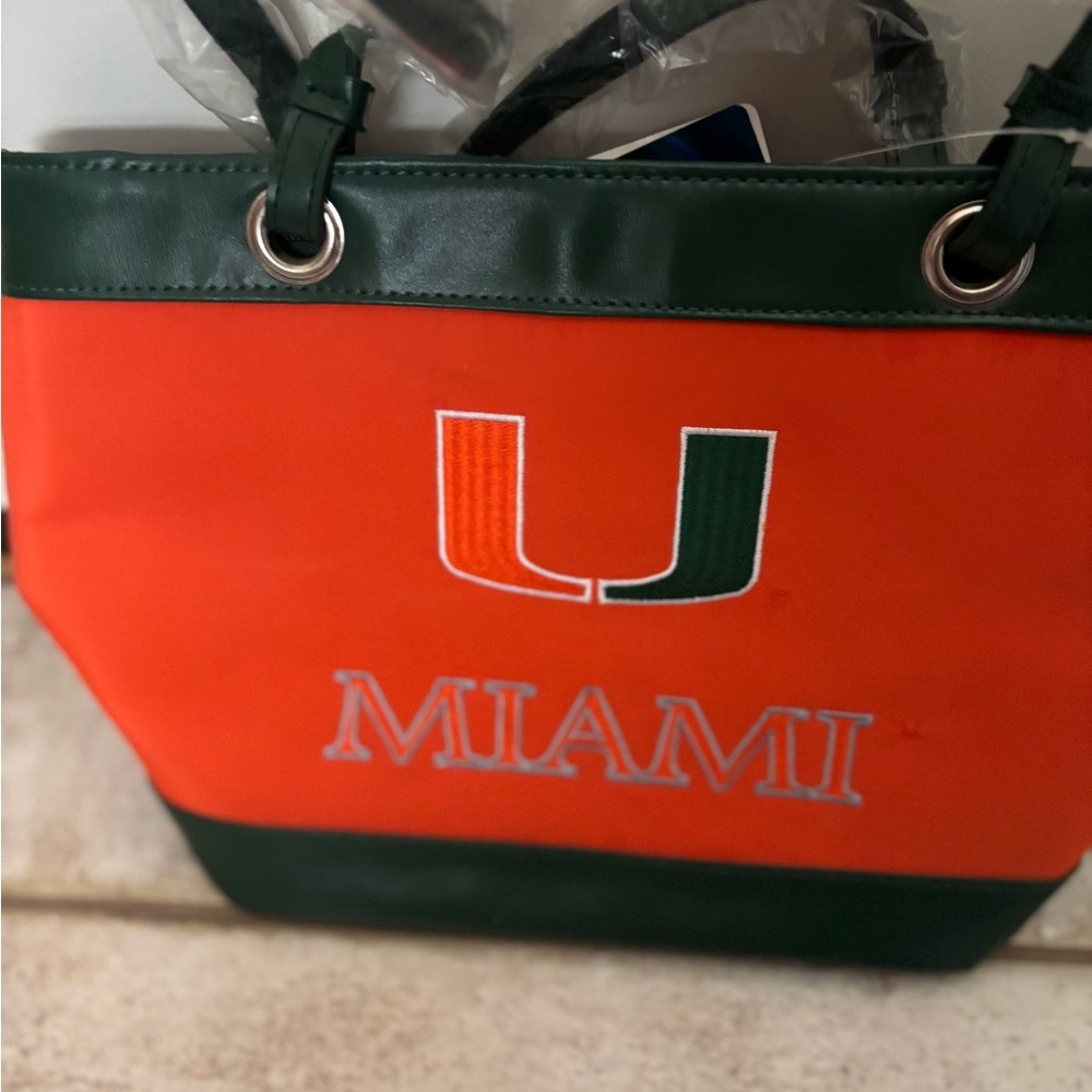 Miami Orange and Green Tote Bag